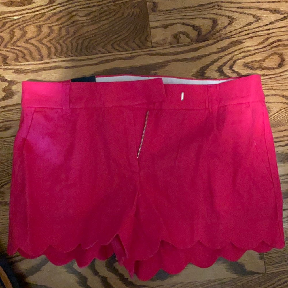 Hot pink Scalloped Shorts